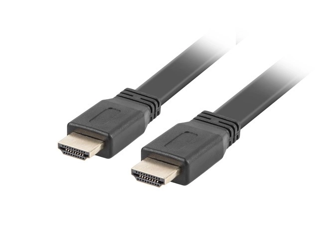 Fekete lapos HDMI kábel 5m v2.0