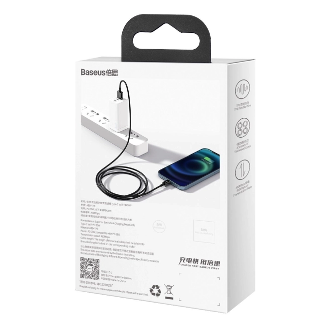 Baseus biztonságos és gyors USB kábel Apple készülékekhez