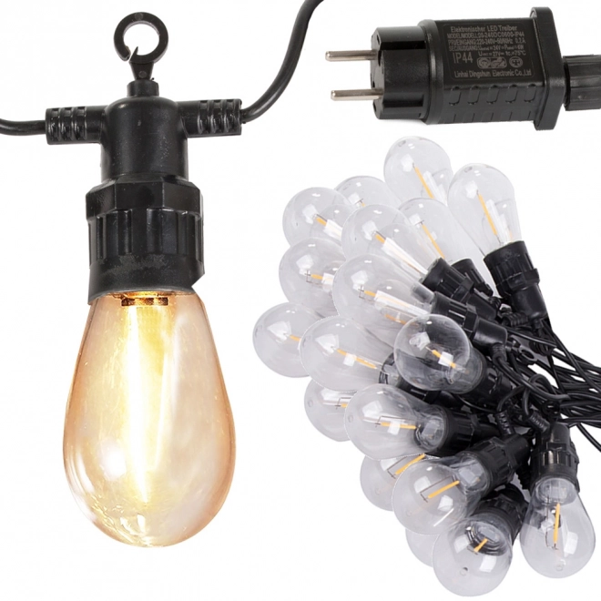 Kerti fényfüzér 20 LED izzóval