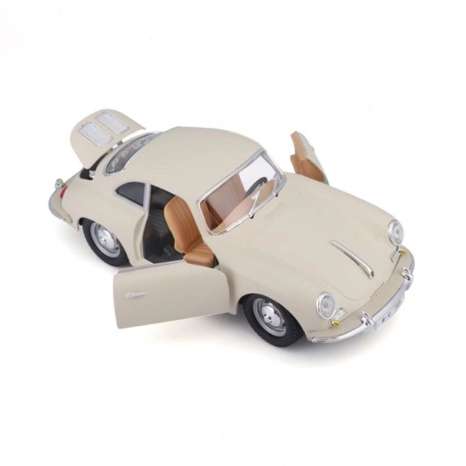 Bburago Porsche 356B Coupe (1961) elefántcsont színű modellautó 1:24