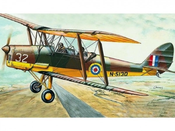 D.H.82 Tiger Moth modell sík 15,4x19cm