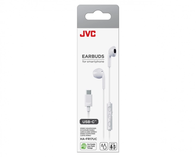 Fehér USB-C fülhallgató neodímium meghajtóval