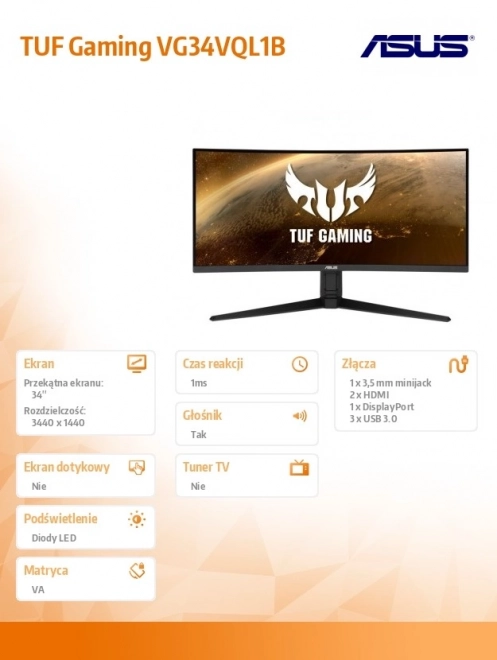 34 hüvelykes UWQHD ívelt monitor