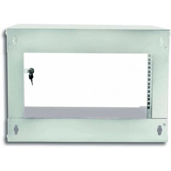 19 colos faliszekrény ECO 6U/450mm, összeállított, szürke