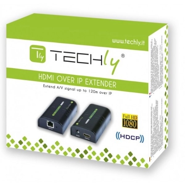 Hdmi jeltovábbító/szétosztó Cat.5e/6/6a/7 kábelen keresztül, 120m, IP hálózaton, fekete