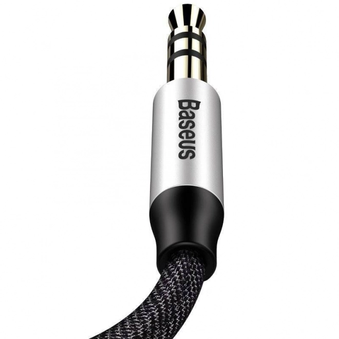 Baseus Yiven audio kábel mini jack 3,5 mm AUX, 1 m, fekete-ezüst