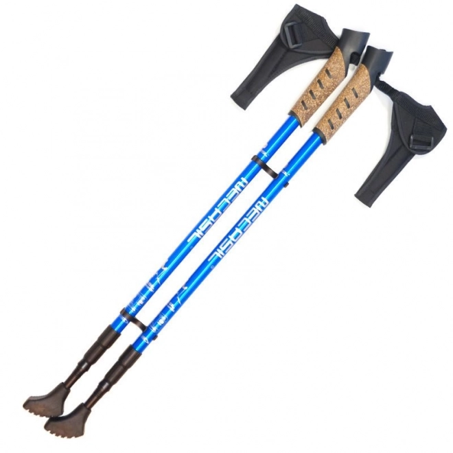 Összecsukható nordic walking botok - kék