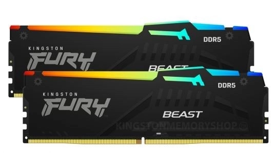 Fury Beast Black RGB DDR5 memória 32GB