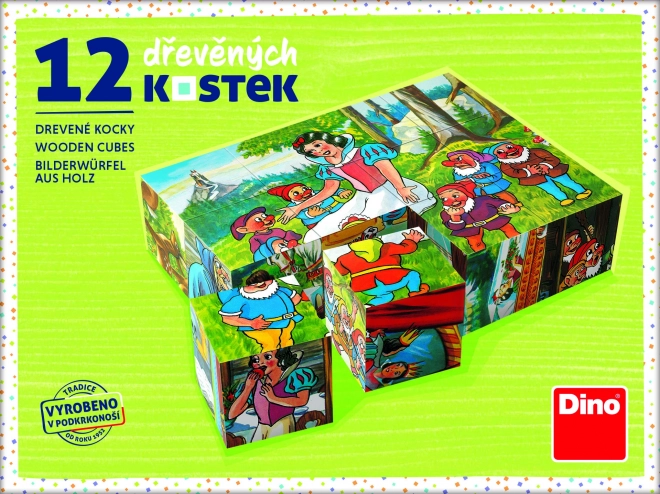 Dino hófehérke képkockák, 12 kocka