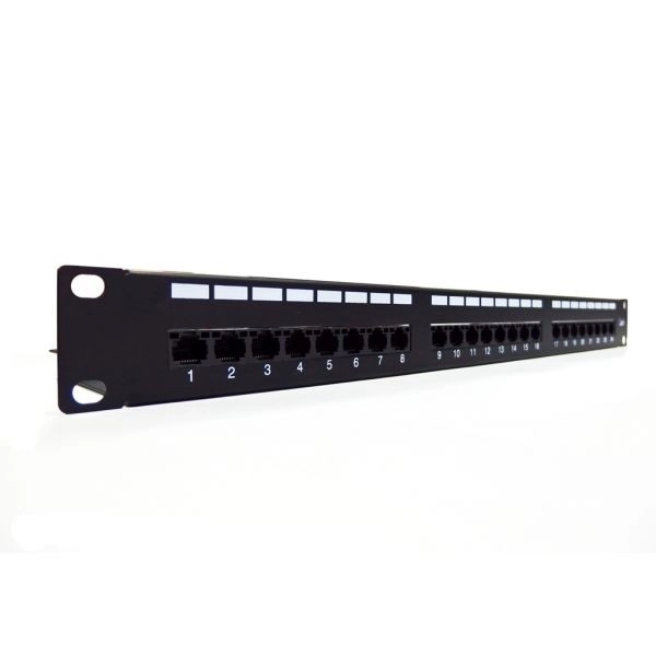 24 portos DIGITUS fekete U/UTP patch panel