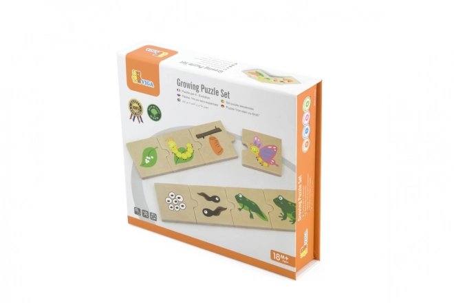 VIGA fa puzzle növekvő állatok és növények