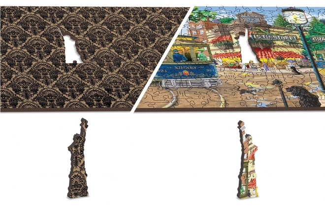 Fa puzzle viktoriánus utca 400 darabos