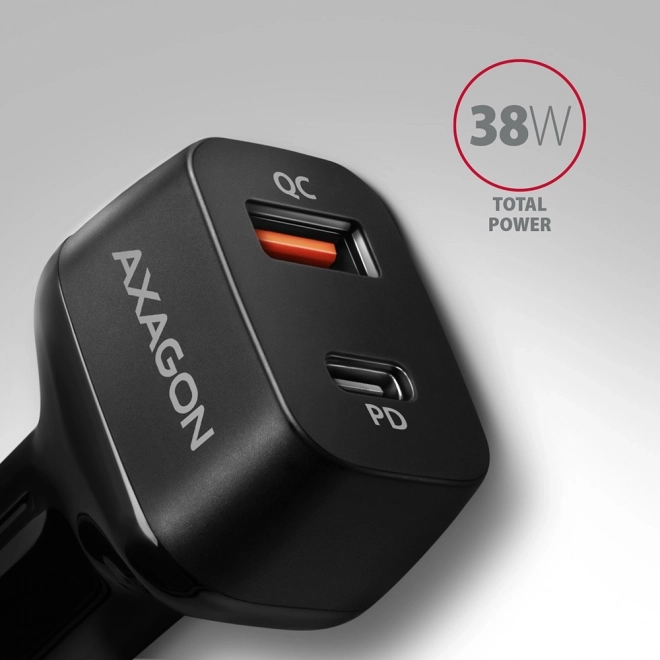 Univerzális autós töltő PD & Quick Charge 38W USB-A és USB-C