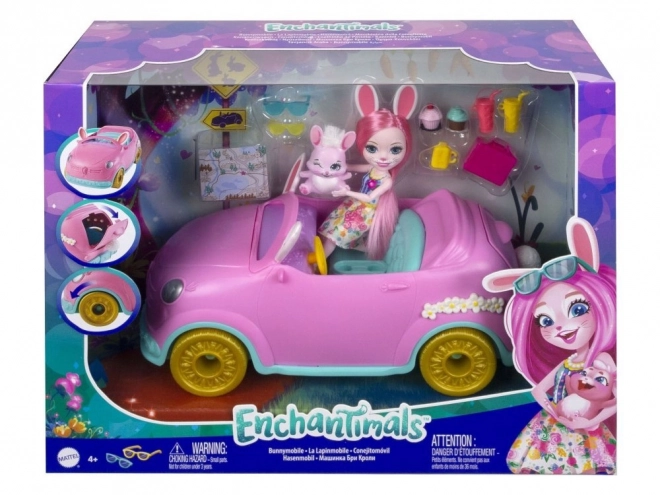 Enchantimals Nyuszis kocsi Bree kiegészítőkkel