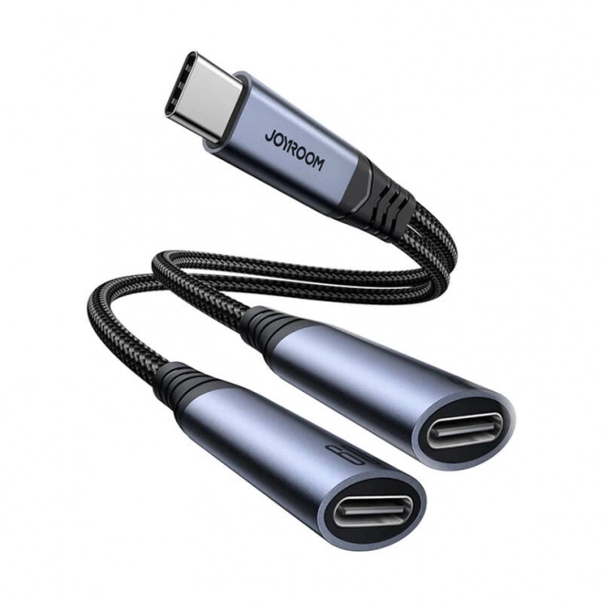 Audio adapter 2 az 1-ben - USB-C a dupla USB-C csatlakozóval