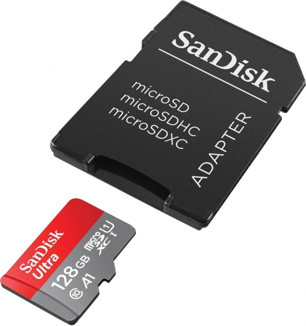 Sandisk Ultra 128GB microSDXC memória kártya A1 klasszissal és adapterrel