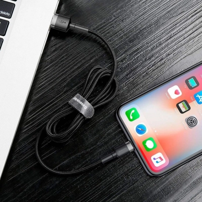 Baseus cafule usb lightning kábel 3m fekete-szürke