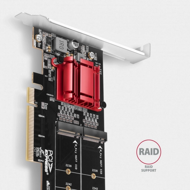 PCIE AXAGON 2x M.2 Nvme Raid Kontroller