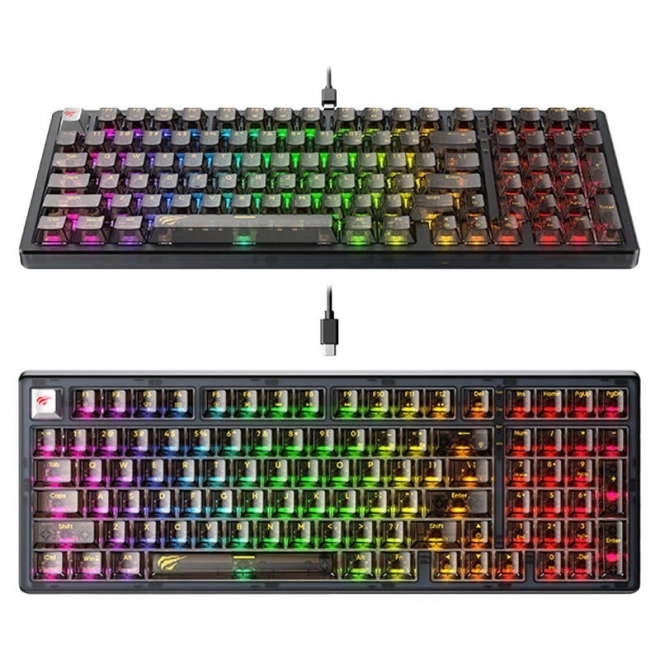 mechanikus gamer billentyűzet rgb világítással