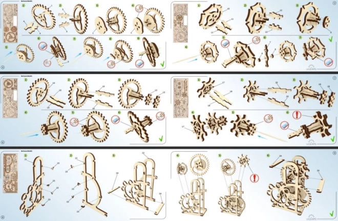 Ugears 3D Fa Mechanikus Puzzle Dinamométer