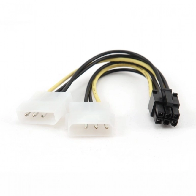 Tápkábel elosztó 2x MOLEX / 1x 6 PIN