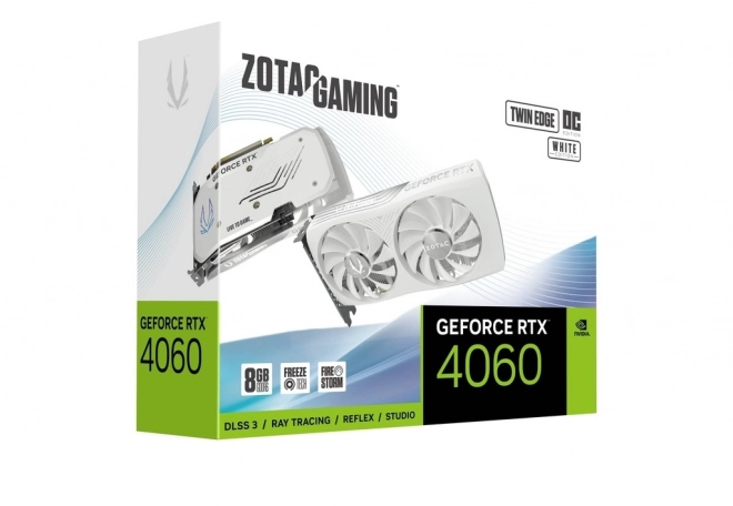 Geforce RTX 4060 Twin Edge OC 8GB grafikus kártya fehér