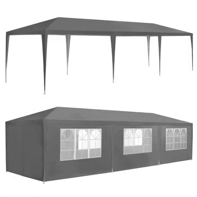 Multigarden kerti pavilonsátor 3x9 m 8 falas szürke