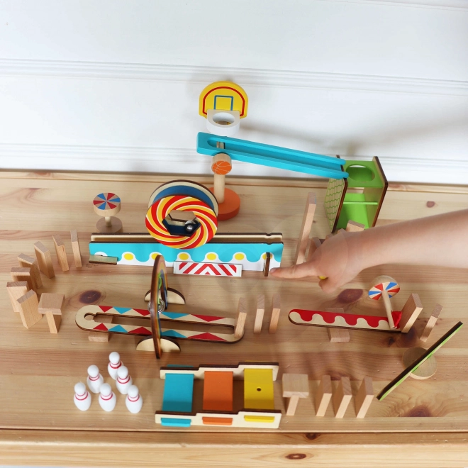 Fából készült domino őrület