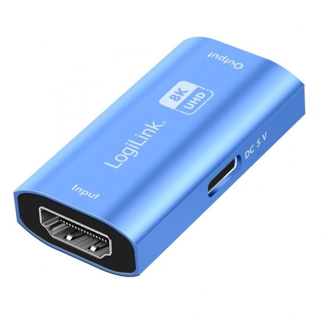 HDMI 8K/60HZ HDCP2.3, kék alumínium jelerősítő