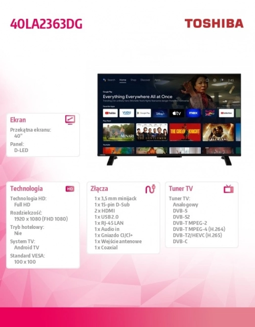 LED tv 40 hüvelykes