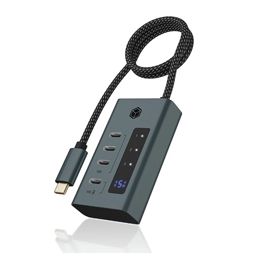 4 portos USB-C HUB kijelzővel és töltési lehetőséggel