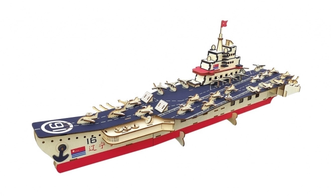 Fából készült 3D puzzle Repülőgép-hordozó hajó