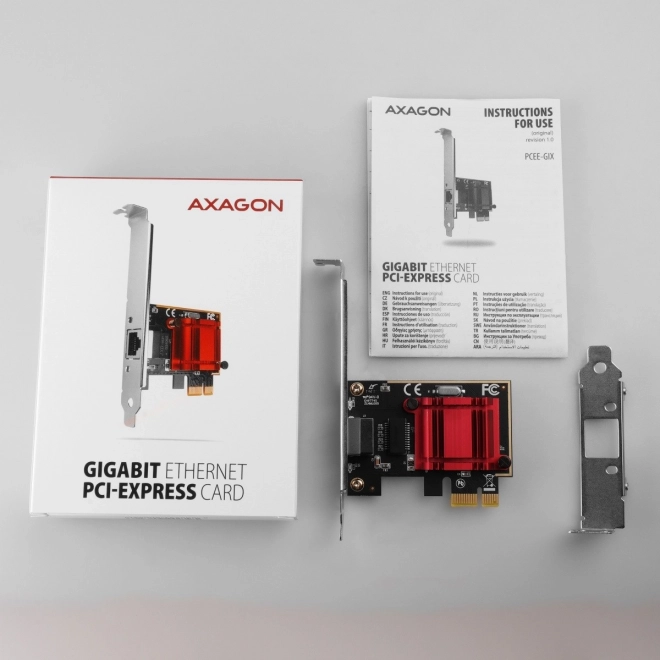 Axagon PCIe Gigabit Ethernet hálózati kártya