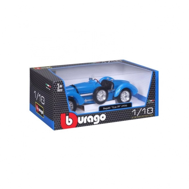 Bburago Bugatti Type 59 kék modell 1:18 méretarányban