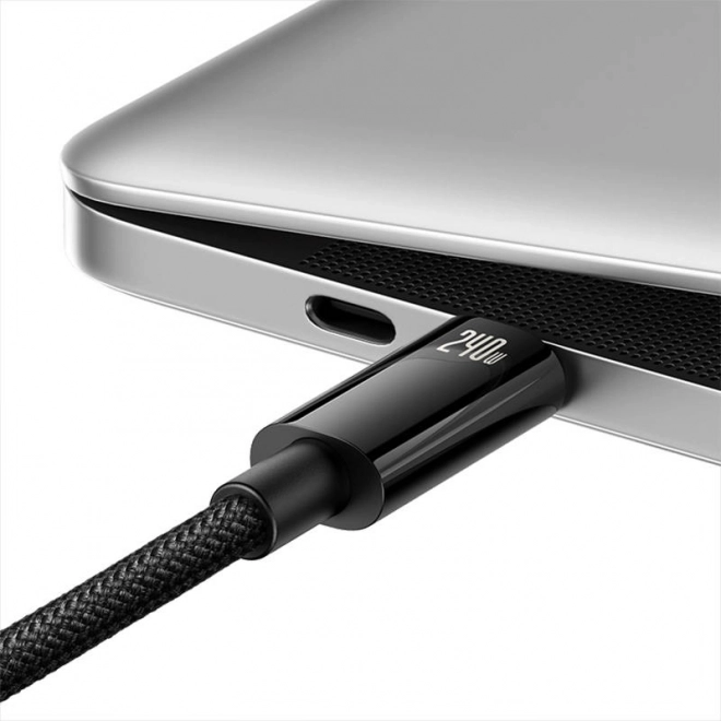 Baseus Tungsten Gold gyorstöltő USB-C kábel 2m fekete