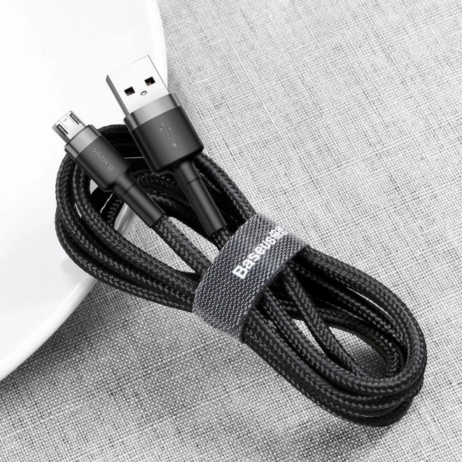 Baseus Cafule micro USB kábel gyors töltéssel, 3 m, szürke-fekete