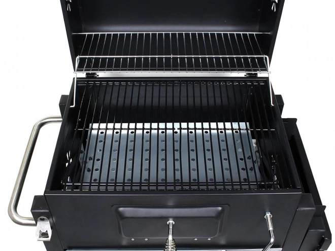 Kerti Grill Faszenes Két Ráccsal és Hőmérővel