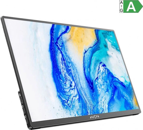 Arzopa 15,6″ hordozható monitor, Full HD IPS, HDR‑rel és USB‑C‑vel