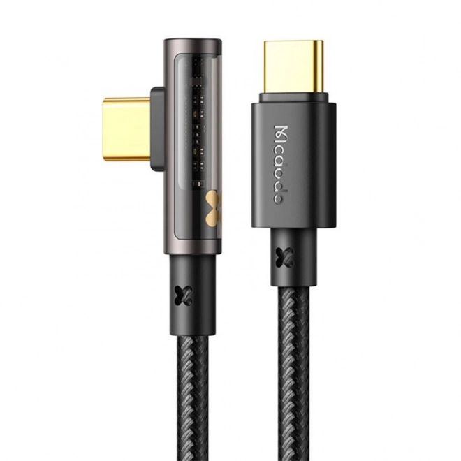 USB-USB-C Prism kábel 90 fokos Mcdodo CA-3400, 100W, 1,2 m (fekete)