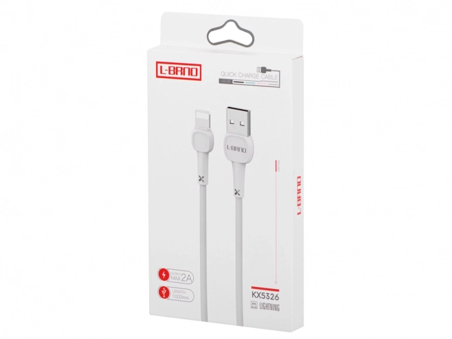Gyors töltésű USB-A Lightning kábel 100 cm fehér