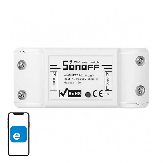 Intelligens Sonoff Basic R2 WiFi Kapcsoló