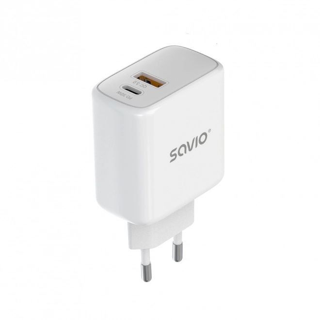 Gyors Töltő Power Delivery 3.0 30W Fehér Kábel