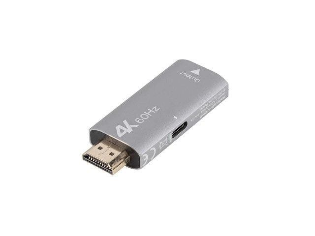 Srebrny HDMI férfi-DisplayPort női 4K adapter