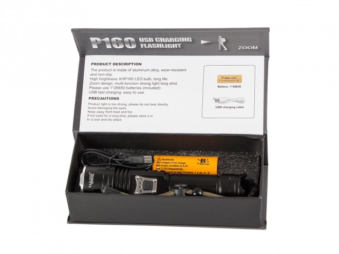Bailong taktikai katonai zseblámpa led cree xhp160