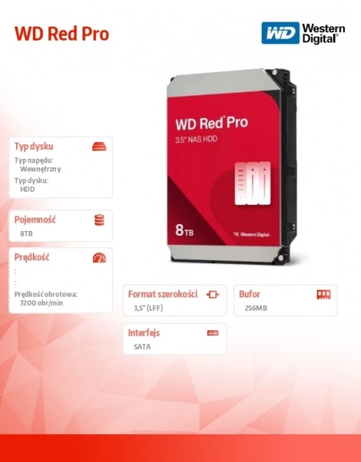 WD Red Pro 8TB merevlemez