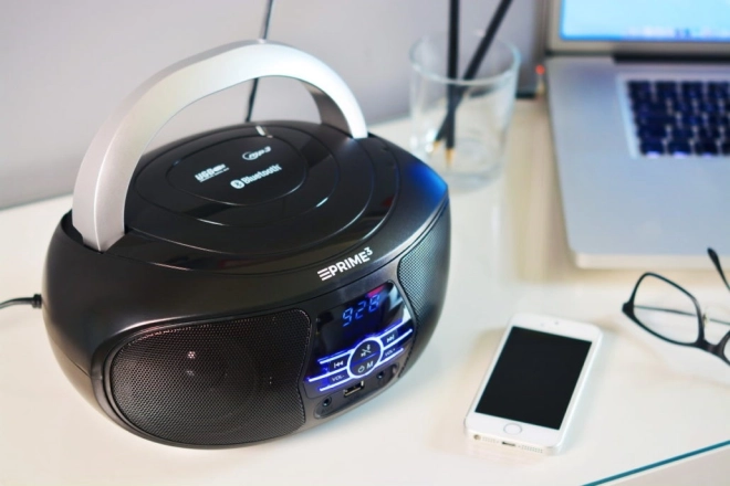 Bluetooth boombox FM rádióval