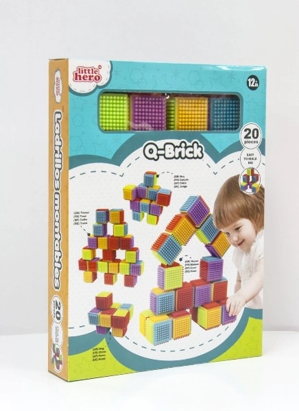 Konstruktív játék kockák Little Hero gyerekeknek 12 hónapos kortól