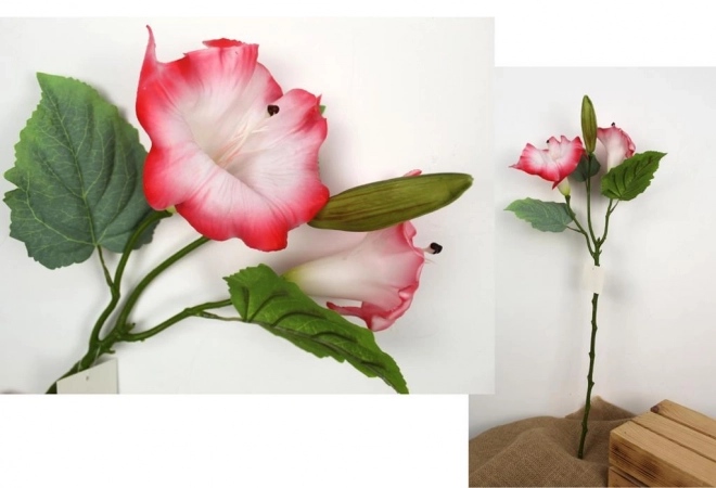 Mesterséges Datura virág fehér és rózsaszín 69 cm
