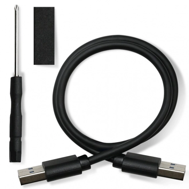 Alumínium külső merevlemez ház 2.5'' SATA3 USB 3.0 ezüst