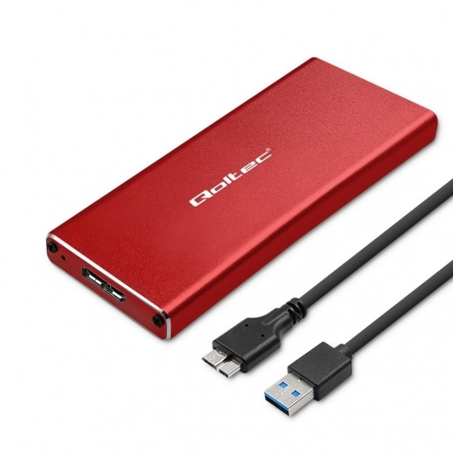 Vörös M.2 SSD tok USB 3.0 csatlakozóval